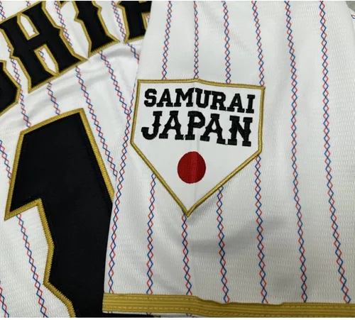 Vista 5 de ZXCVB Camiseta de béisbol japonesa de manga corta para hombre, color negro y blanco, con costuras S-XXXL