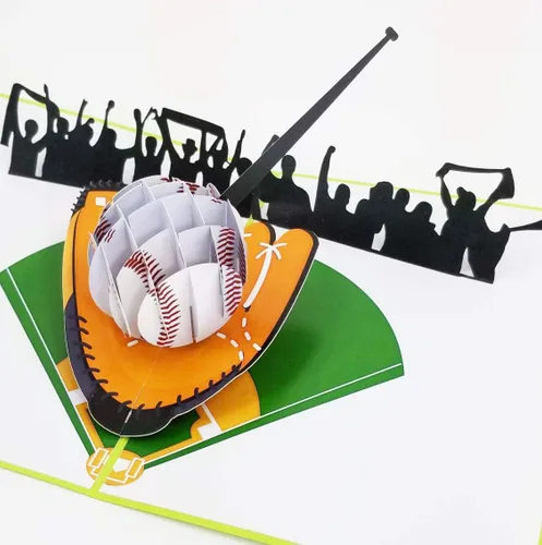 Vista 5 de Tarjeta de cumpleaños de béisbol, agradecimiento, cumpleaños, día del padre, felicitaciones, aniversario, jubilación, amantes del béisbol