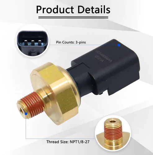 Vista 2 de Sensor de presión de aceite del motor Interruptor emisor 5149062AA compatible con Chrysler 200 Aspen Pacifica Jeep Grand Cherokee Dodge Magnum