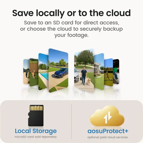 Vista 7 de aosu D1 Max, cámara de seguridad solar inalámbrica 4K 8MP para exteriores