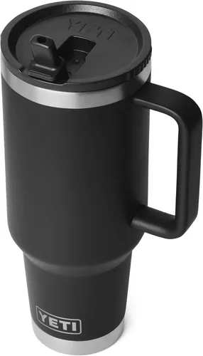 Vista 7 de YETI Rambler - Taza de viaje de 40 onzas con tapa abatible y pajilla, acero inoxidable, aislada al vacío, a prueba de fugas, apta para portavasos