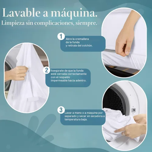 Vista 7 de Utopia Bedding - Protector de colchón Twin con zíper, 100% impermeable, a prueba de chinches y ácaros del polvo, funda para colchón absorbente de 6