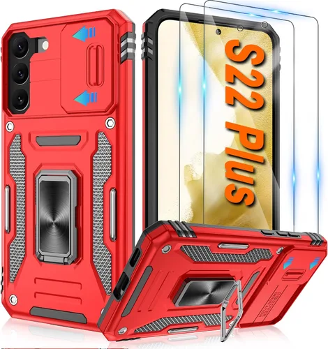 Vista 14 de Atump Funda para Motorola Moto G Play 2024 (4G) con [paquete de 2] protector de pantalla HD y cubierta para cámara deslizante, soporte de anillo