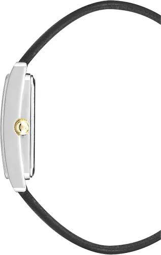 Vista 2 de Anne Klein Reloj con correa de cuero para mujer, NegroTwo Tone, Movimiento de cuarzo