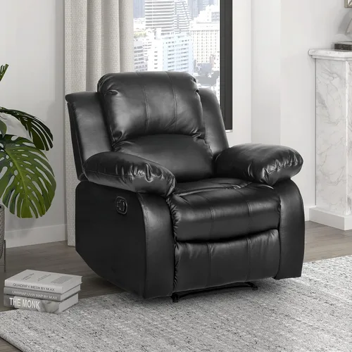 Vista 21 de Lexicon Humphreys Wall-Hugger - Juego de sala de estar reclinable manual, 2 piezas, color negro