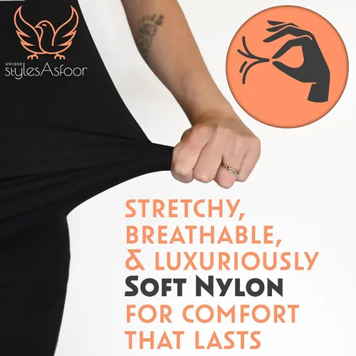 Vista 4 de UNIQUE STYLES ASFOOR Camisetas sin mangas para mujer, camisetas sin mangas extra largas para mujer