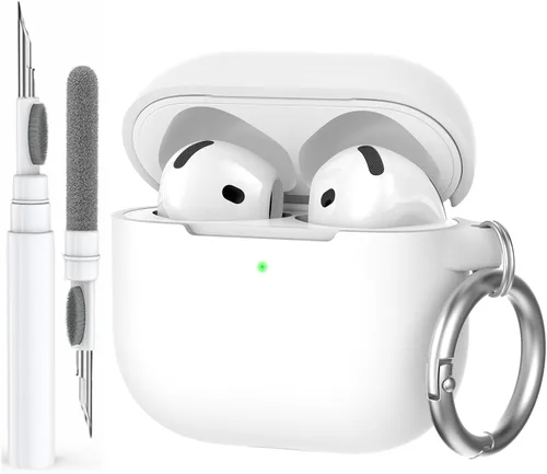 Vista 24 de AhaStyle Funda Protectora de Silicona Mejorada [LED Frontal Visible] Compatible con Apple AirPods 2 y 1 (Negro)