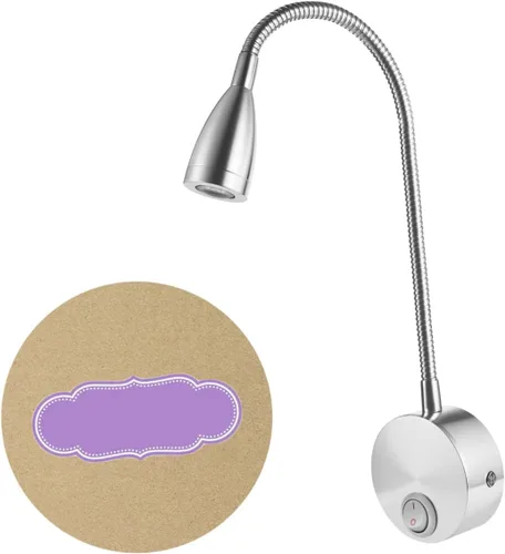 Vista 9 de SEWACC Luz de lectura LED para montaje en pared, brazo flexible de 360 grados, para dormitorio, lámpara de noche con interruptor, blanco cálido