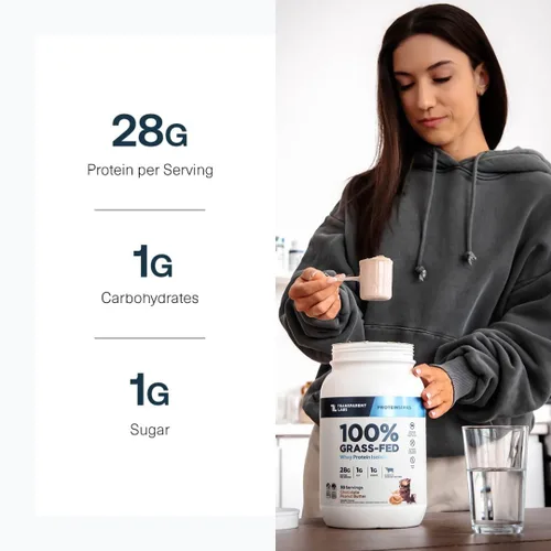 Vista 6 de Transparent Labs Aislado de proteína de suero alimentado con pasto, vainilla francesa, creatina HMB, sin sabor