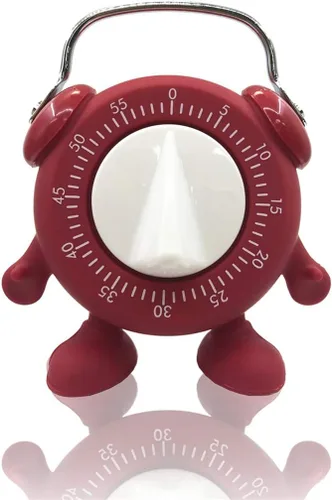 Vista 6 de Temporizador de cocina, para hornear, enseñar, cocinar, entrenamiento de huevos, lindo temporizador de giro de 60 minutos con alerta de anillo, sin