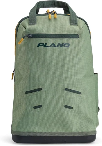 Vista 12 de Plano Bolsa de aparejos de pesca de vanguardia para fines de semana, base impermeable moldeada, almacenamiento espacioso, mangas de herramientas