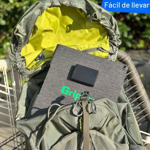 Vista 4 de Paneles solares portátiles de 30 W, ETFE Panel solar plegable con puertos USB-C/USB-A/CC para senderismo, camping, mochileros, cargador solar