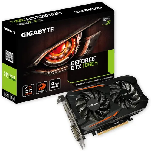 Vista 7 de Tarjeta gráfica Gigabyte Geforce GTX 1050 Ti Windforce (GV-N105TWF2OC-4GD)