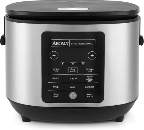 Vista 11 de Aroma Housewares olla arrocera digital de 20 tazas (cocidas) (10 tazas sin cocer), olla de cocción lenta, vaporera de alimentos, exterior de acero