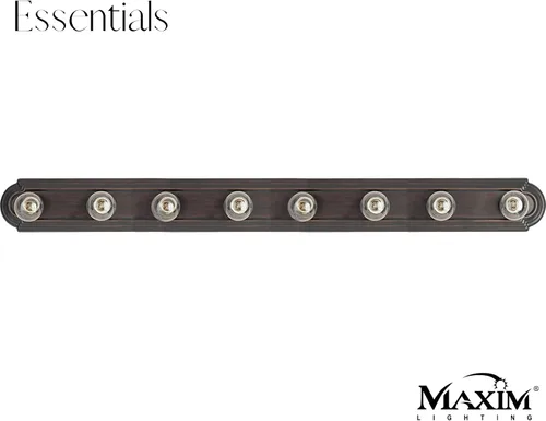 Vista 2 de Maxim 7128OI I Essentials - Lámpara de cristal esmerilado de 48 pulgadas con acabado de bronce aceitado I LED compatible con LED