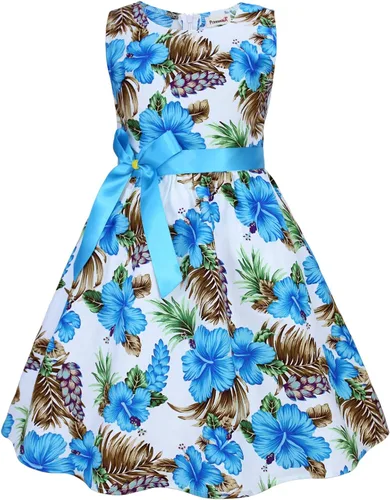 Vista 97 de Vestido de verano para niña, de algodón, con diseño floral