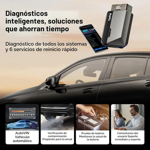 Vista 8 de TOPDON Carpal OBD2 escáner Bluetooth - Herramienta de diagnóstico para todos los sistemas con IA AI-Assisted All System Car Scan Tool for iOS &