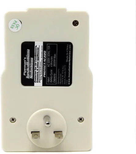 Vista 2 de Audiopipe Protector de sobretensiones NIPPON 220V 3600W para aires acondicionados, blanco, PROTECT-AC220