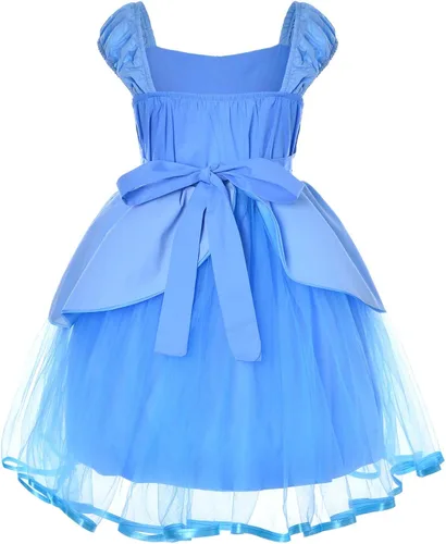 Vista 4 de Party Chili Princess Fairy Costume Toddler Girls Birthday Dress Up With Tiara