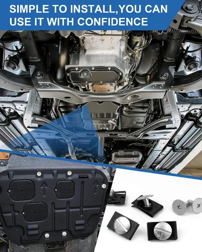 Vista 4 de Tornillos de pasador de cubierta inferior del motor, clips de pasador de cubierta de acceso de radiador premium, clip de sujeción de tornillo