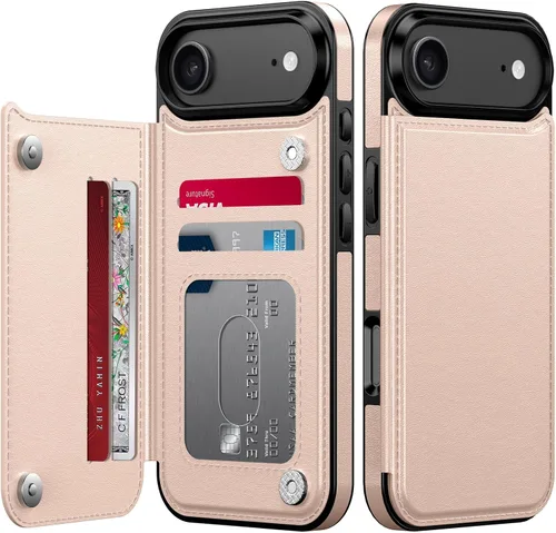 Vista 347 de LETO para iPhone 15 Pro Funda tipo cartera - Tapa tipo folio con patada - Diseños de moda - Tarjetero - Funda protectora para mujeres y niñas - 6.1