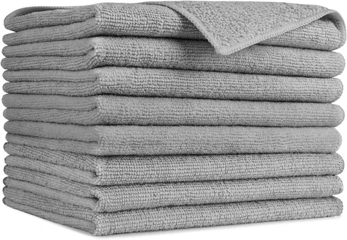 Vista 8 de AIDEA Paquete de 8 paños de limpieza de microfibra, toallas de microfibra suave para automóviles, trapos de limpieza absorbentes, sin pelusas, sin