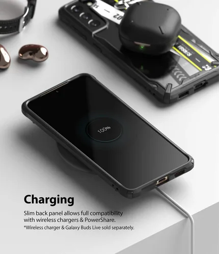 Vista 8 de Ringke Diseño Fusion-X compatible con Galaxy S21 Plus, diseño de carcasa resistente - Banda de boletos