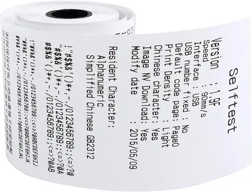 Vista 7 de OausTect Rollos de papel de tarjeta de crédito térmicos 2 1/4 x 50 rollos de papel para máquina de adición de papel para impresora POS/máquina
