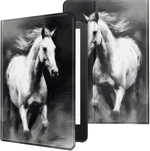 Vista 19 de Funda para tablet Kindle Fire 7 2019/2017 lanzamiento 9ª/7ª generación 7 pulgadas, ligera, protectora de piel sintética, cubierta inteligente