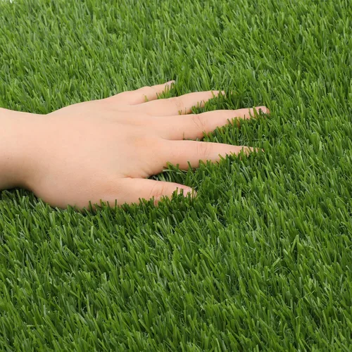 Vista 2 de Alfombra de césped artificial de 0.8 pulgadas, para interior y exterior, para jardín, césped sintético, para césped, alfombra de césped artificial