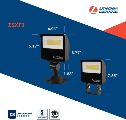 Vista 4 de Lithonia Lighting ESXF1 ALO SWW2 KY DDB M2 Luz LED exterior con interruptor, montaje en nudillo o yugo, bronce