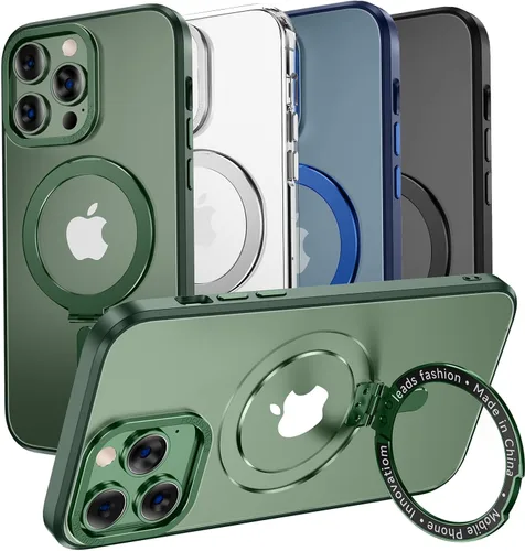 Vista 9 de MAGIC JOHN Funda para iPhone 11 Pro Max [compatible con Magsafe] [con soporte de metal magnético] [a prueba de golpes de grado militar]