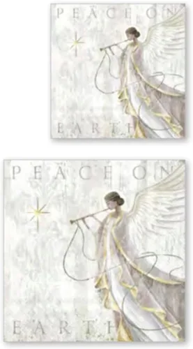 Vista 2 de Ideal Home Range Servilletas de papel de Navidad, 3 capas, 20 unidades, 5" x 5", Ángeles Grace - Gris ANGEL'S GRACE Cóctel gris