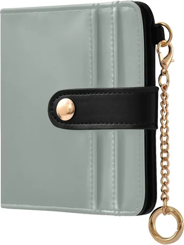 Vista 21 de Sinestour Azalea print Small Wallet for Women RFID Blocking Leather Bifold Small Purse with Zipper Coin Pocket ID Window Card Holder, Compact Credit