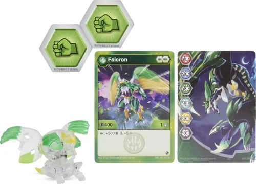 Vista 2 de Bakugan Geogan Rising 2021 Diamond Falcron - Figura coleccionable de 2 pulgadas y tarjetas coleccionables