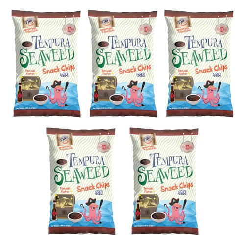 Vista 26 de Swashbuckle Snacks Patatas fritas crujientes de tempura calamar, sabor a queso, 0.95 onzas (0.95 oz), paquete de 5, fabricado en Japón, Otsumami
