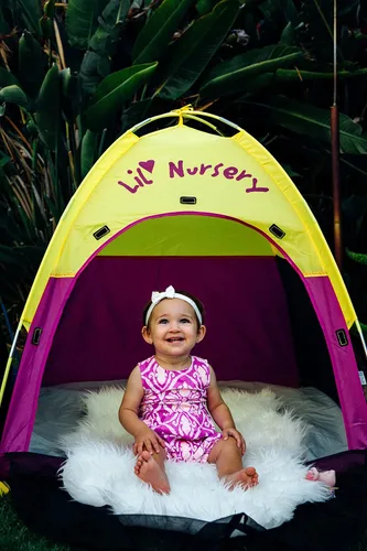 Vista 5 de Pacific Play Tents Lil Nursery Tienda., Púrpura/Amarillo