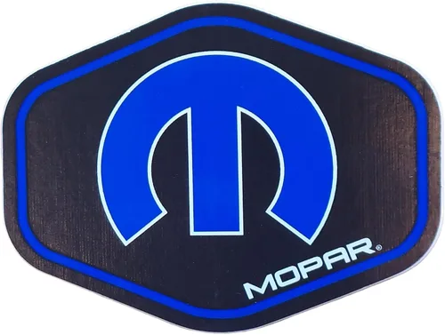 Vista 2 de Dodge, Mopar, Challenger y Scat Pack Logo Premium Vinilo Adhesivos Impresos en Pantalla en Forma de Hex 6-Pack Hechos en Detroit
