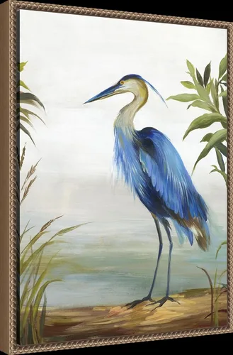 Vista 2 de Amanti Art Lienzo enmarcado para pared, 24 x 18 pulgadas, garza azul de Aimee Wilson, lienzo enmarcado para pared, obras de arte de animales