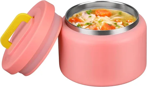 Vista 11 de MAISON HUIS Termo de sopa de 8 onzas con boca ancha, aislado al vacío, termo de alimentos de acero inoxidable a prueba de fugas para alimentos