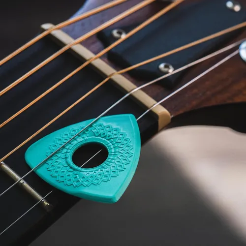 Vista 5 de NUEVA mezcla acústica de Bog Street, mezcla mediana a fina, paquete variado de púas de guitarra (paquete de 6)