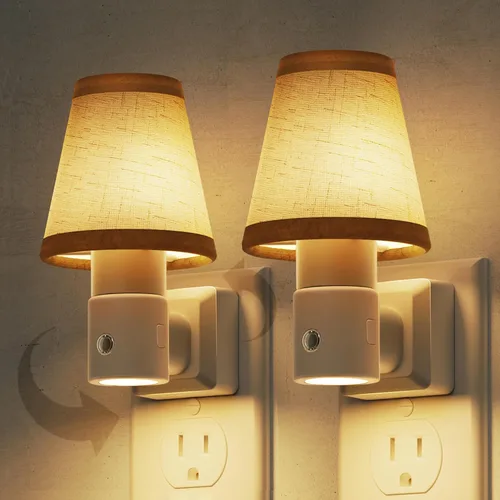 Vista 21 de L LOHAS LED Las luces nocturnas se enchufan a la pared, enchufe en la luz Beige-3000K