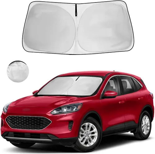 Vista 12 de Parasol para parabrisas, 4 capas, parasol para ventana delantera, bloquea los rayos UV, mantiene el automóvil más fresco