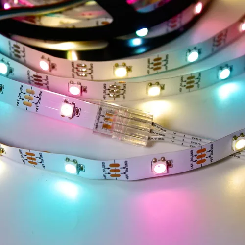 Vista 7 de VIPMOON 12 conectores de tira de luz LED sin soldadura de 3 pines de 0.315 in, conector rápido de tira a cable para tiras de luces LED WS2811 tira a