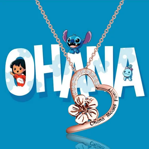 Vista 7 de FOTAP Ohana - Pulsera de flores de hibisco Ohana significa collar familiar OHANA Fans Jewelry BFF Jewelry