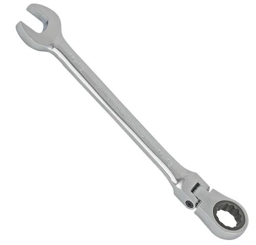 Vista 4 de T44008 Llave combinada de trinquete flexible, acabado cromado, 1/4