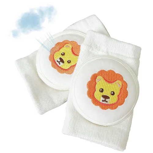 Vista 9 de Rodillera para bebé, rodillera antideslizante para gatear, protectores de rodilla elásticos ajustables para niños, rodillera de algodón suave