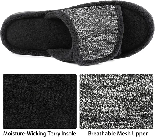 Vista 4 de RockDove Pantuflas de espuma viscoelástica ajustables para mujer