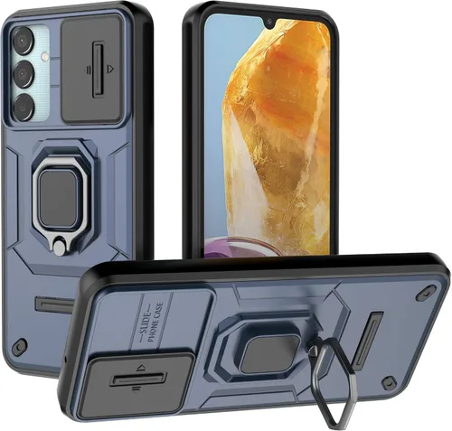 Vista 24 de Funda de teléfono móvil para Xiaomi Redmi A3/Xiaomi Poco C61 Soporte de coche Soporte Ventana corredera Cubierta protectora a prueba de golpes