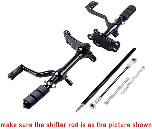 Vista 7 de AMOPA CORP Forward Controls - Kit de montaje de clavijas de pie compatible con Harley Sportster XL883 XL1200 1991-2003 (negro)
